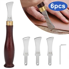 Leather Edge Creaser Tool Kit 1–2.5mm Line Pressing Tool for DIY Belts, Wallets