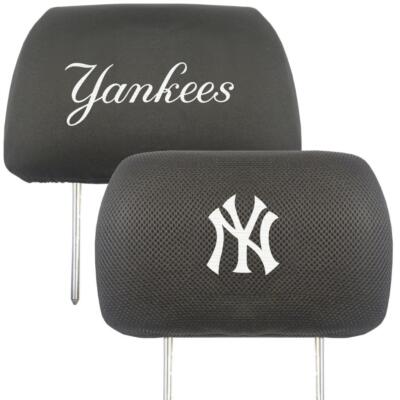 New York Yankees Embroidered Headrest Cover Pair [NEW] MLB Seat
