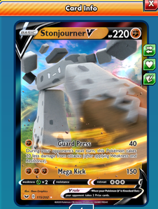 Stonjourner V Pokemon Tcg Online Ptcgo 115 2 Digital Card Fast Ebay