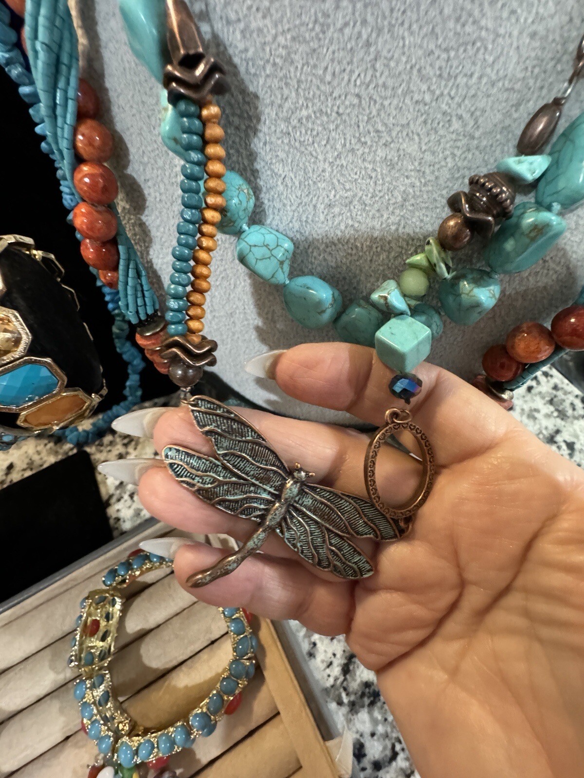 Southwestern Costume Jewelry 28 Pc. Lot Necklace Bracelet Turquoise