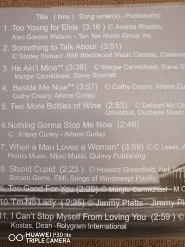 Arlene Curley CD "Straight Ahead" 2004 Thunderbolt Sound , Strathcona, - Picture 3 of 3