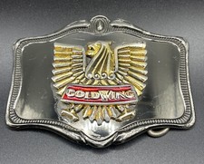 VTG 1970's Honda Goldwing Belt Buckle Black W/ Gold Eagle