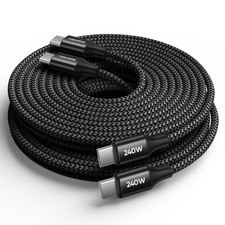 100W/240W USB C to C Cable 6.6ft/2 Pack , USBC 6.6ft, Black