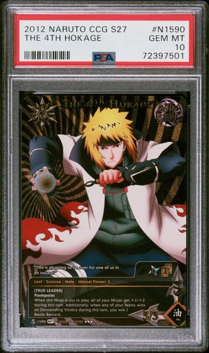 2012 NARUTO CCG SERIRS 27: HERO’S ASCENSION THE FOURTH HOKAGE SUPER RARE  PSA 10