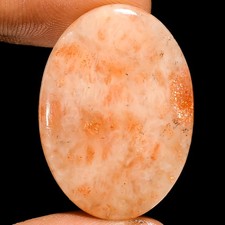 100 Natural Sunstone Oval Shape Cabochon Loose Gemstone 31 Ct 30X21X5mm EE52169