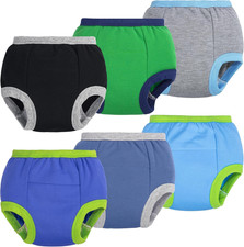Toddler Training Pants, Soft Cotton Absorbent Training Underwear for Baby Boys