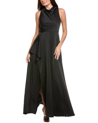 romance dress for women Dark Romance Satin Bustle Dress in Black