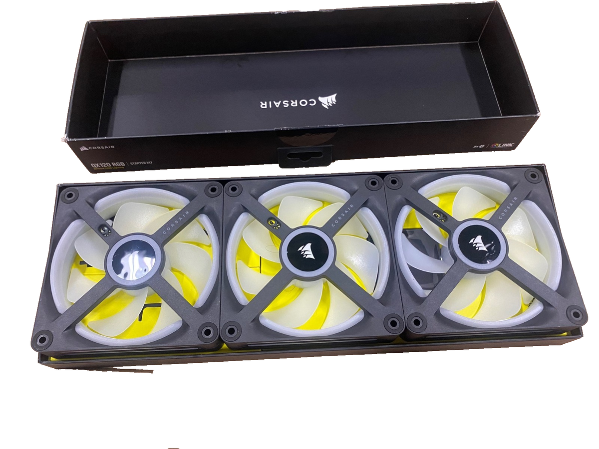 CORSAIR iCUE LINK QX120 RGB 120mm Case Fan, Set of Three, Starter