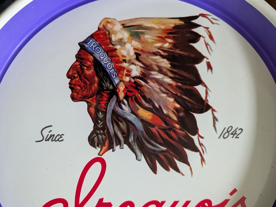 Vintage Iroquois Beverage Corp Buffalo NY Indian Head Beer 12 Inch Metal Tray - Image 4 of 4