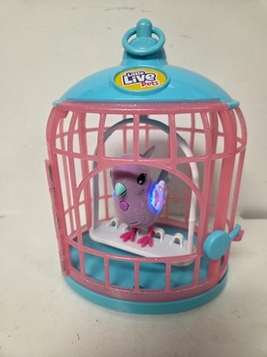 Little Live Pets Bird & Cage Purple Parakeet