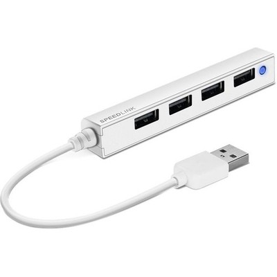 Speedlink SNAPPY SLIM USB 2.0 Hub 4 Ports SL-140000-WE weiß