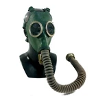 Cold war Soviet military gas mask GP-4 with hose Green rubber Face mask