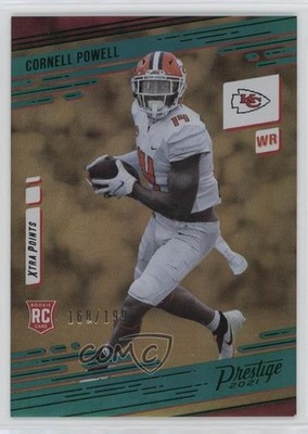 2021 Prestige Rookies Xtra Points Premium Green Cornell Powell Rookie RC 1hr4