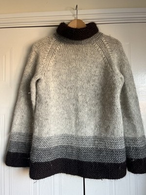 Hand Knitting Association of IceIand 100% Popi Wolle High Neck Sweater Pulli M