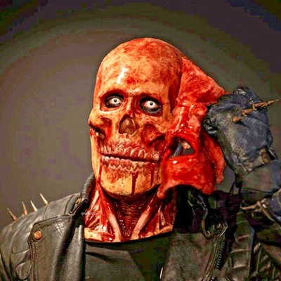 Halloween Scary Mask Terror Full Face Skull Mask Double Layer Latex Horror Mask