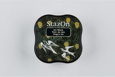 Jet Black Fast-Drying Solvent Ink Pad for Stamping, 2.25x2.25in