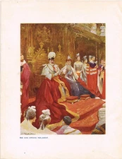 King Edward VII Opening Parliament London Antique Picture Print 1906 TKE#A