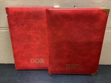 DIN A5 slip-in albums, 2 pieces, white, used