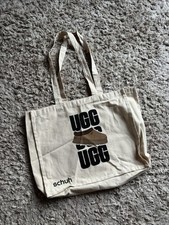 Schuh Ugg Organic Cotton Cream Canvas Tote Shopping Bag New without tags 