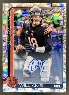 2025 Topps Chrome Caleb Williams Auto Autograph First Day Issue #/14 Bears