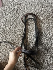 Horse size lancers brown leather schooling english bridle (no reins)