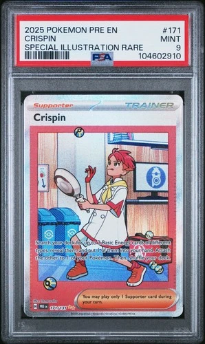 2025 Prismatic Evolutions Crispin #171/131 Special Illustration Rare PSA 9