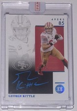 2021 Encased Football George Kittle Sapphire Signature /25 49ers auto.