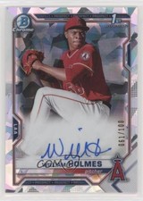 2021 Bowman Chrome Prospects Atomic Refractor 61/100 William Holmes Auto 0cx3