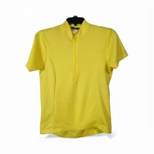 Canari Men’s Small Cycling Jersey – Yellow Half Zip (JC77)