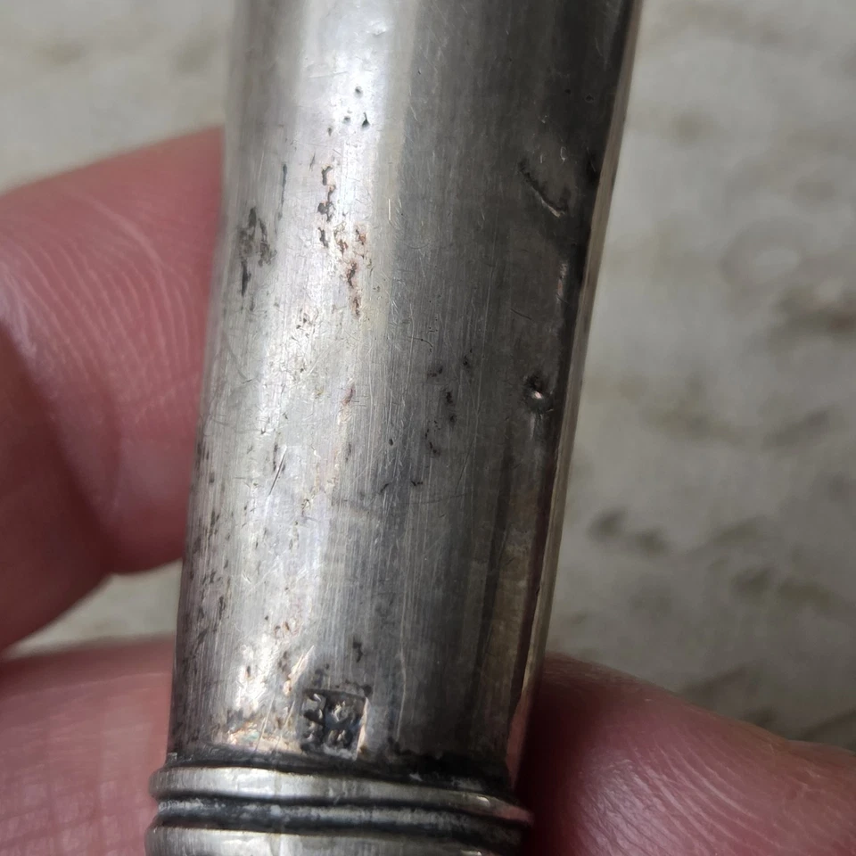 Pommeau Ombrelle Argent Ancien XIXè Travail Hollandais Canne - Photo 3/4