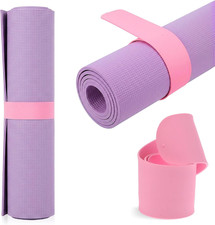 Yoga Mat Strap - Elastic One-Snap Band for Securely Rolling Mats
