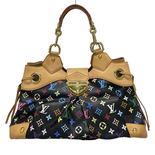 Auth LOUIS VUITTON Ursula M40124 Noir Monogram Multicolore TH1037 Shoulder Bag