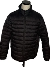 Hawke & Co Sport Performance Puffer Jacket Mens Large Black Lightweight