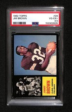 Jim Brown 1962 Topps #28 PSA 4.5