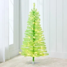 Pre-lit Colorful Mini Spruce Christmas Tree w/ LED Lights - 4ft