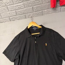 Polo Ralph Lauren Mens XL Classic Fit Black Short Sleeve Polo Shirt Pony Logo