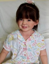 40in Sweet Toddler Girl Reborn Doll Unfinished Kits Smile Face Rooted Hair Gifts