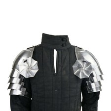 Knight Medieval Steel Larp Warrior Gothic Pair Of Pauldrons Armor Shoulder