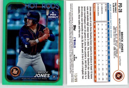 Brock Jones 2024 Topps Pro Debut Green Foil PD-28 /99 Hot Rods Rays - Bild 1 von 1