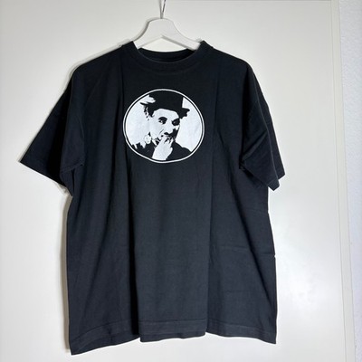 Charlie Chaplin Vintage T-Shirt 1997 schwarz Größe M Alte Oper Frankfurt Grafik