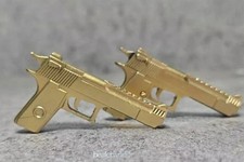 Figura de acción 2 piezas 12" 6" Soldado Pistola dorada Arma Modelo 1/6 1/12 Escala Cuerpo