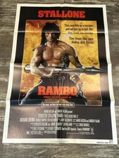 1985 RAMBO FIRST BLOOD PART 2 Original FOLDED Poster 27x41 Sylvester Stallone