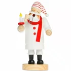 German Christmas Smoker Man - Sleep Walker - White & Red With Lamp - 30cm