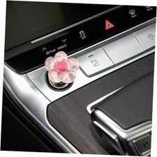 Push to Start Button Cover  Bling Car Accessories for Translucent Pink