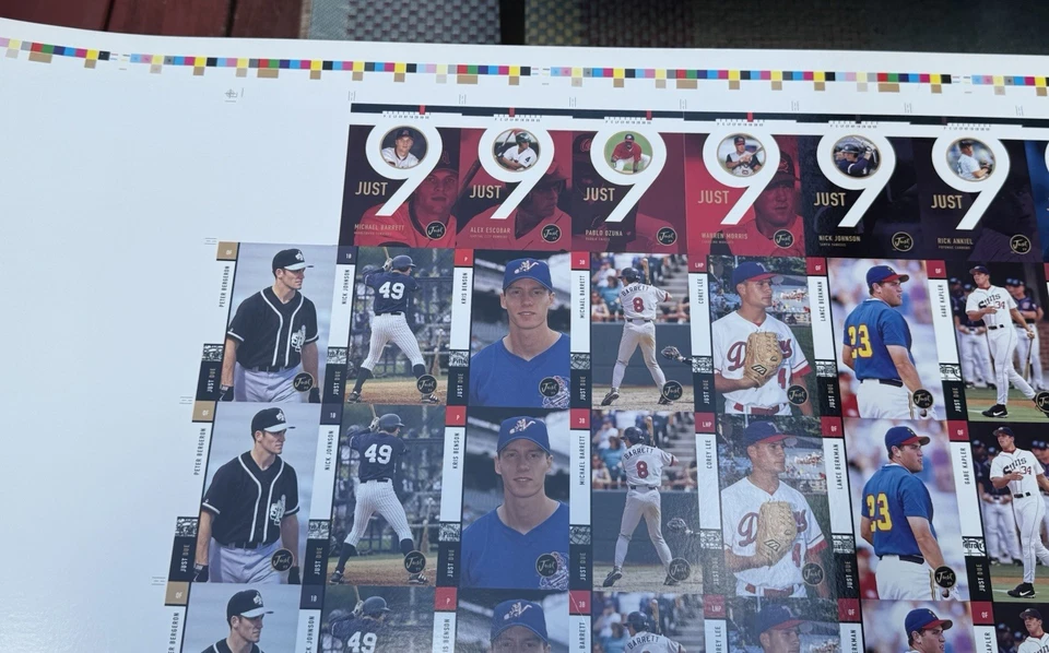 RARO! Hoja Just Memorabilia 1999 28x40 sin cortar Berkman Kepler Ricky Williams Foto 2 de 4