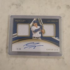 2020 Panini Immaculate Collection Materials Gavin Lux Auto /49