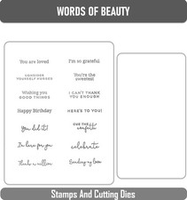 BANNER SAYINGS Stamps Cutting Dies Scrapbook Stamping Blessing Cards Crafts