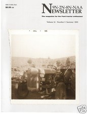 Ford Tractor Engine Overhaul Notes, Summer 2001 issue of 9N 8N 2N NAA Newsletter