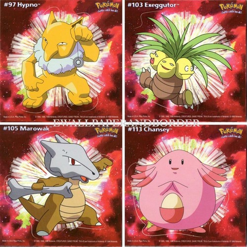 Pokemon Pikachu Cartoon Aufkleber 35 Pokemon Aufkleber 1999 Serie C Aufkleber Vintage - Bild 8 von 10