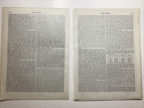 1910 Bulgaria Entry with Map Encyclopedia Britannica Vintage Wall Decor Old - Picture 4 of 10